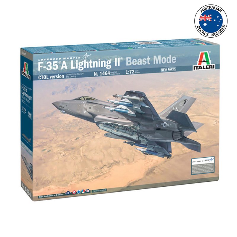 Italeri F35A Beast Mode Aust Decals 1/72 1464S