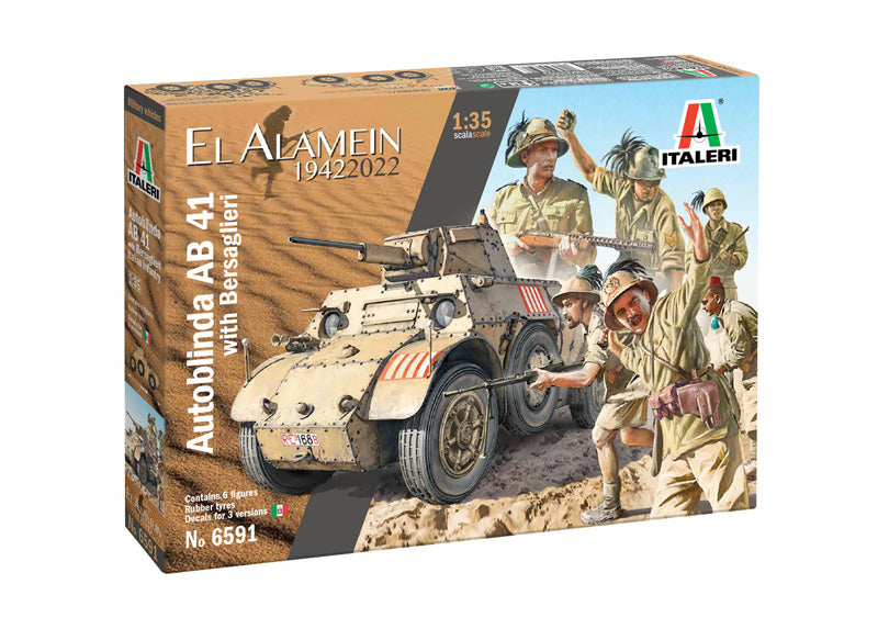 Italeri Autoblinda AB41 w/Bersaglieri Italian 1/35 6591S