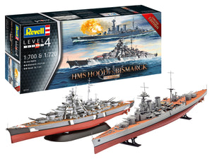 REVELL HMS HOOD VS. BISMARCK - 80TH ANNIVERSARY 1:700 Scale 05174