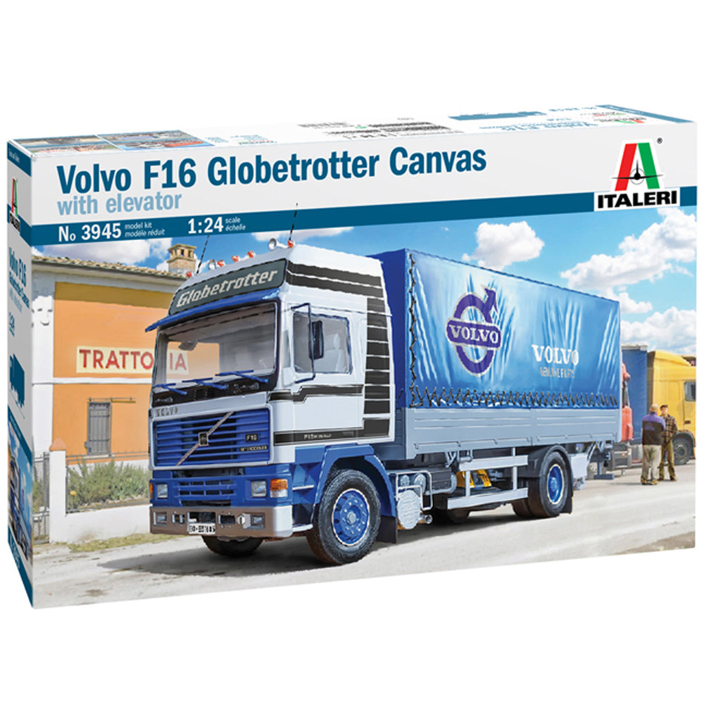 ITALERI VOLVO F16 GLOBETROTTER CANVAS WITH ELEVATOR 1:24