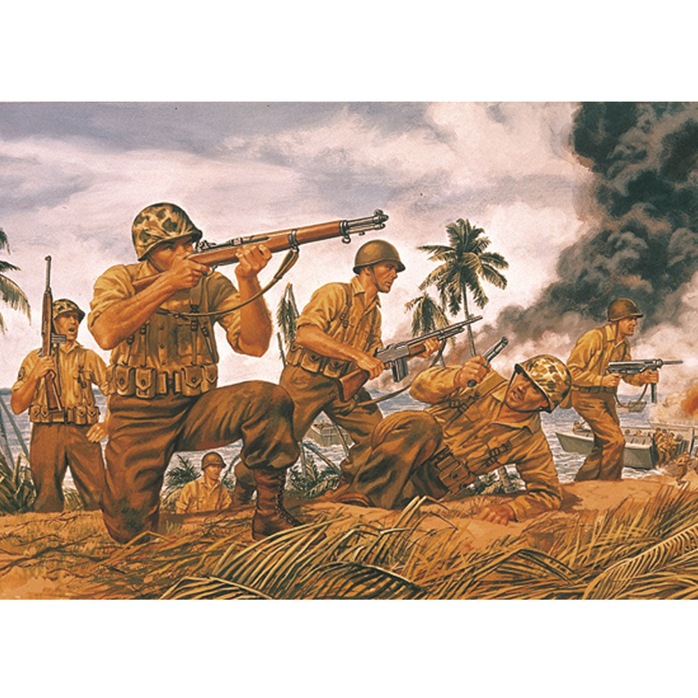 AIRFIX WWII US MARINES, 46 Figures, Scale 1:72 00716