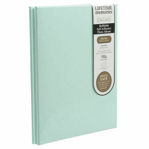 NCL Self Adhesive Slim Green Refillable Album White Pages Photo Album