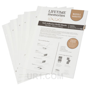 NCL Self Adhesive Refills A4 Slim 5 White Sheets Photo Album