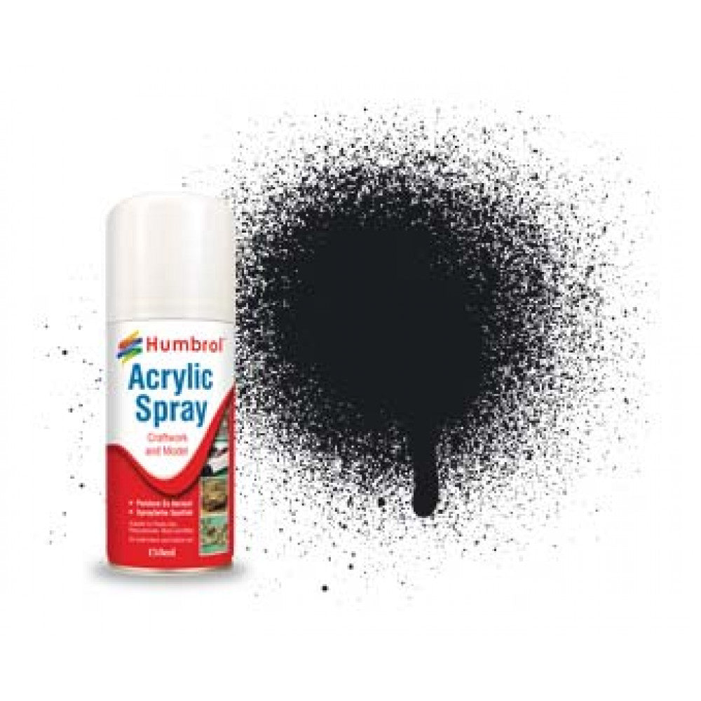 Humbrol 21A Black Gloss 150ml Spray 6021
