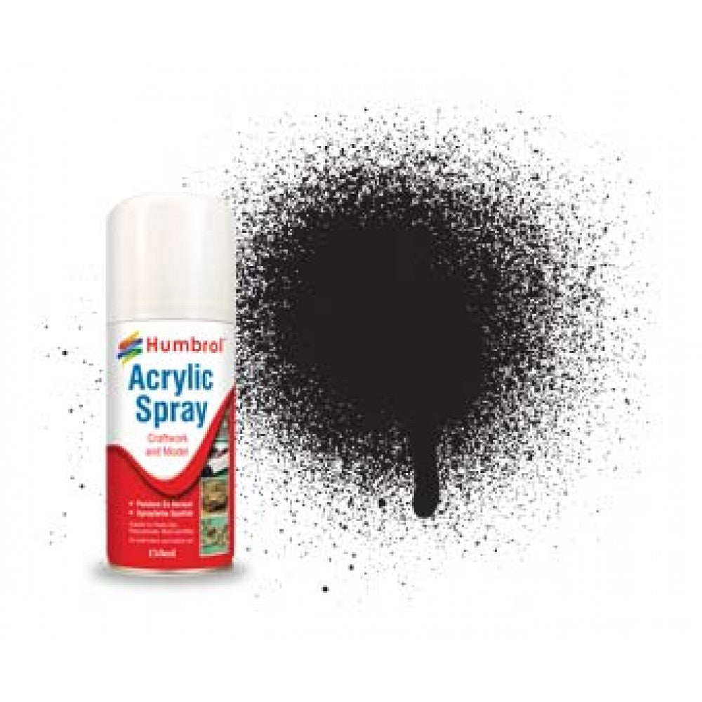 Humbrol 33A Black Matt 150ml Spray 6033