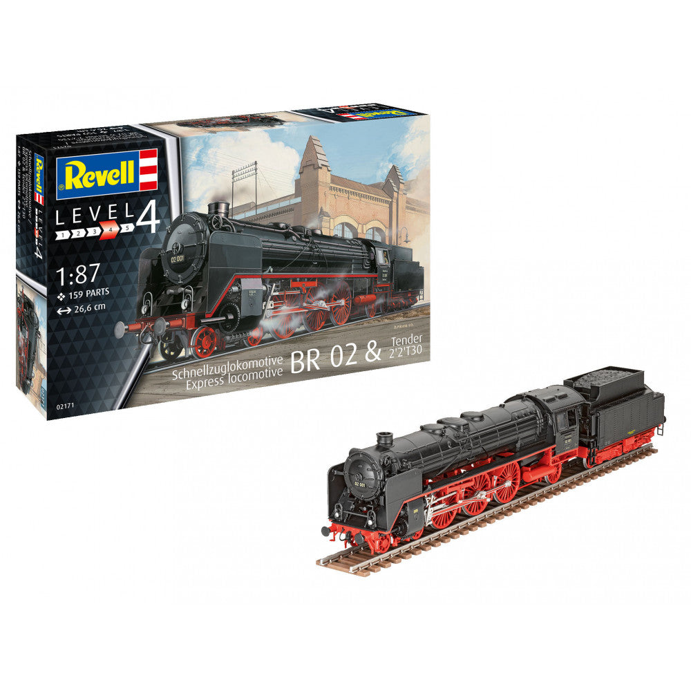 Revell Schnellzuglokomotive BR02 mit Tender 1/87 02171
