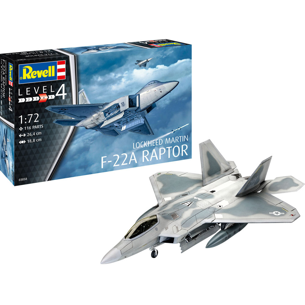 REVELL LOCKHEED MARTIN F-22A RAPTOR 1:72 03858