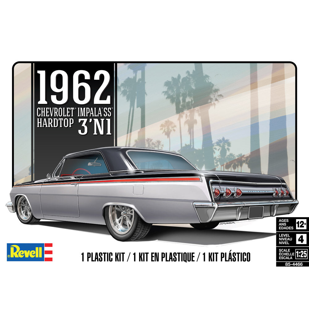 REVELL '62 CHEVY IMPALA HARD TOP 3'N 1 1:25 85-4466