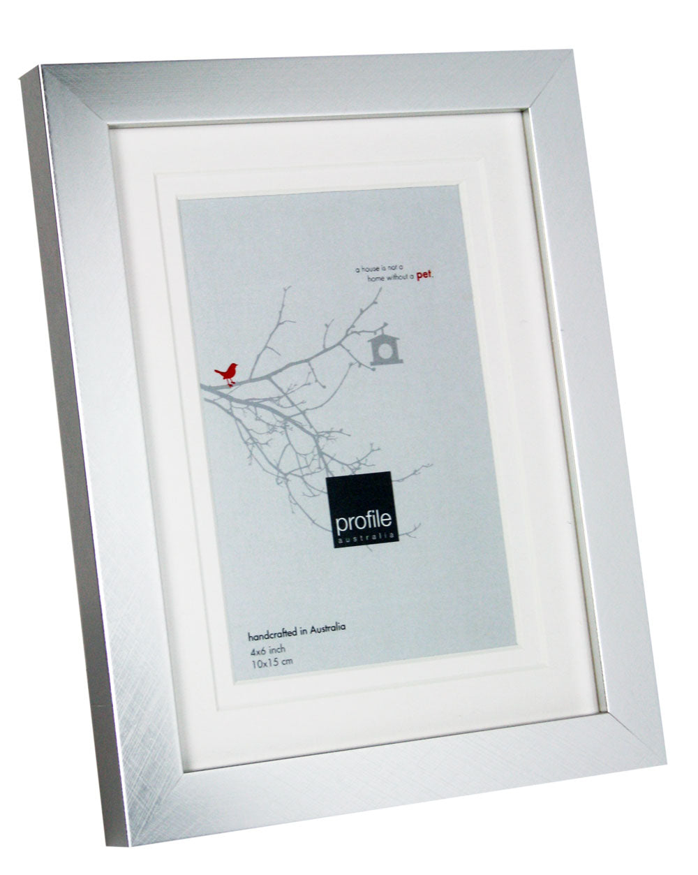 Deluxe Cross Hatch Silver Double Matted Photo Frames