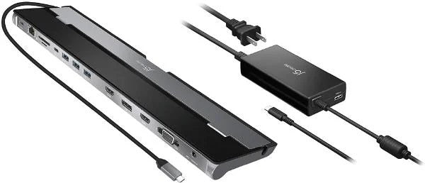 J5create JCD543P USB-C Triple Display Docking Station with 100W PD adaptor
