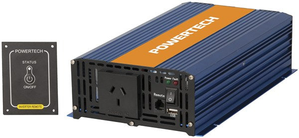 Powertech 12VDC-230VAC 1000W Pure Sine Wave Inverter