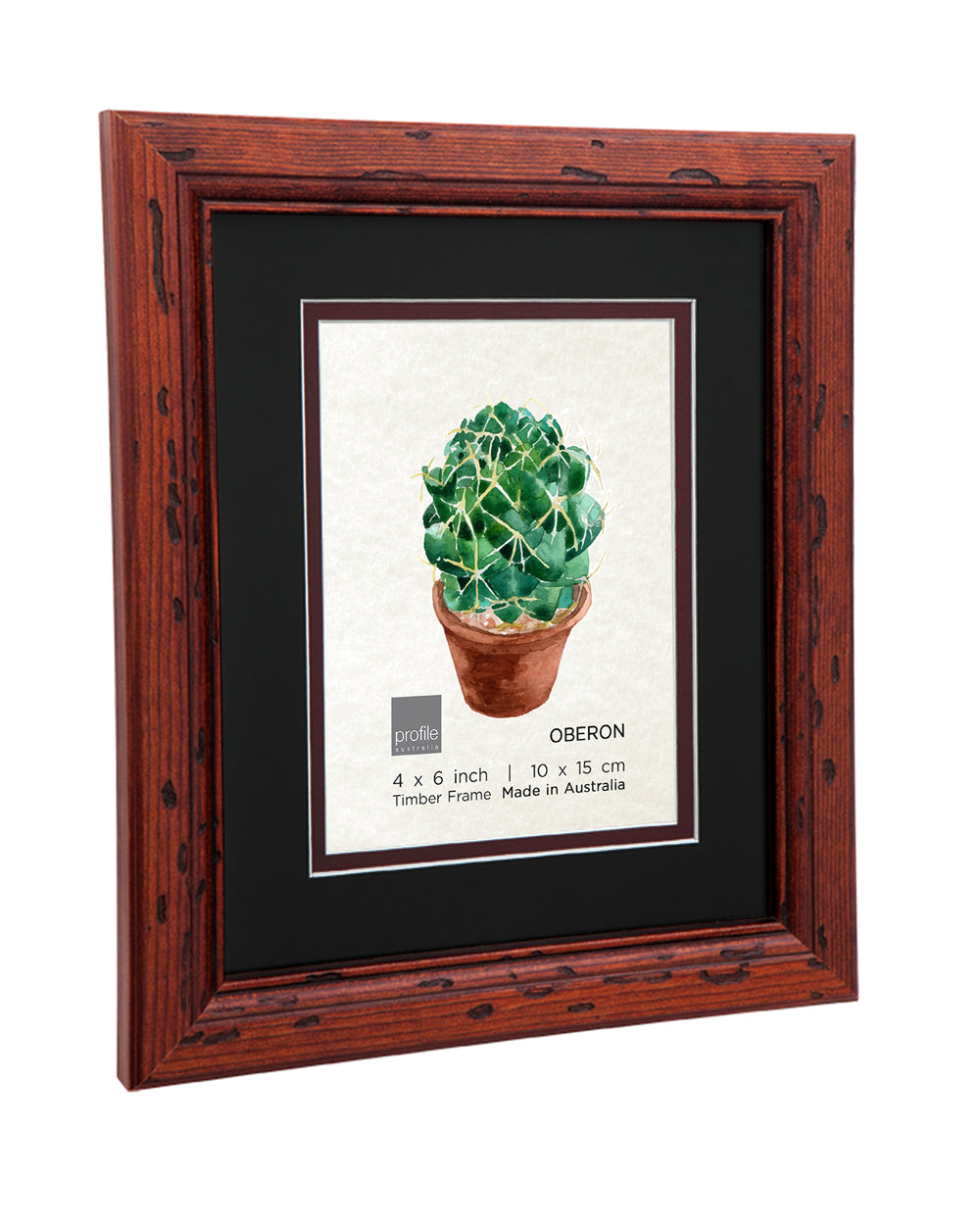 Oberon Mahogany Double matted Photo Frame