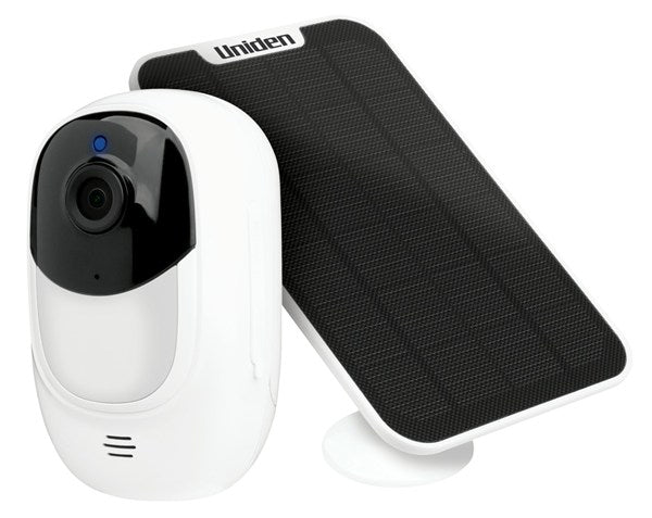 QC9130 Uniden Battery Powered App Cam Solo+ and Solar Panel Kit