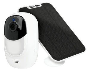 QC9130 Uniden Battery Powered App Cam Solo+ and Solar Panel Kit