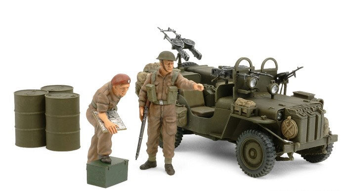 Tamiya British Sas Commando Vehicle 1944 W/2 Figures 1:48 Scale 25423