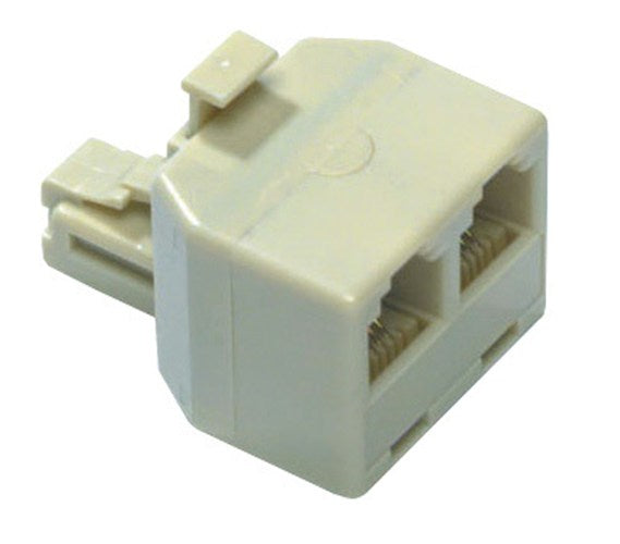 RJ12 6/4/C Modular Double Adaptor